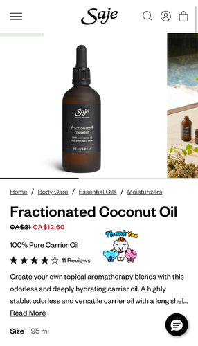 Fractionated coconut oil 不包郵