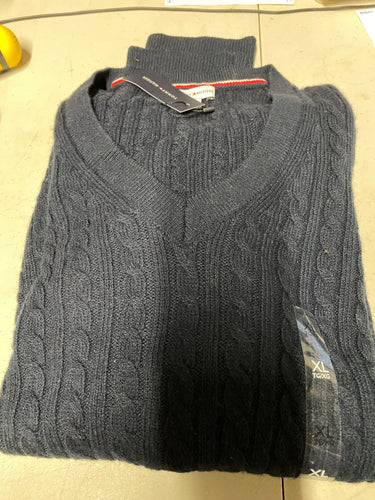 Tommy women v neck sweater navy XL 2件包郵