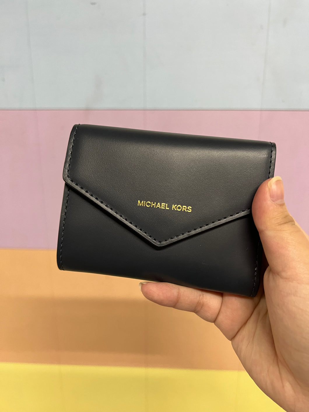 MK navy wallet