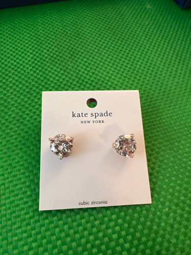 KS earrings rose gold clear